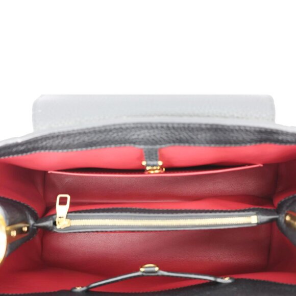 Louis Vuitton Capucines MM Taurillon Leather Satchel Bag Black - Picture 11 of 12